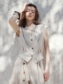 Linen V-Neck Casual Shirt