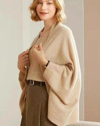 Wool Solid Knit Shawl Scarf Wrap