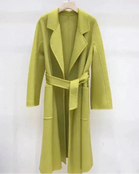 Belted A-Line Wool-Blend Coat