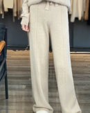 Merino Wool Wide Leg Knit Pants