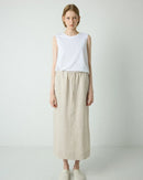 Simple And Casual Straight-Cut Slit Midi Skirt