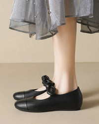 Women's Round-Toe Bow Flat Shoes