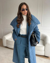 Belted Quilted Long Puffer Coat