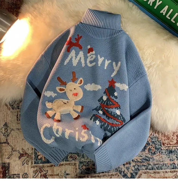 Turtleneck Christmas Sweater Ugly Sweater