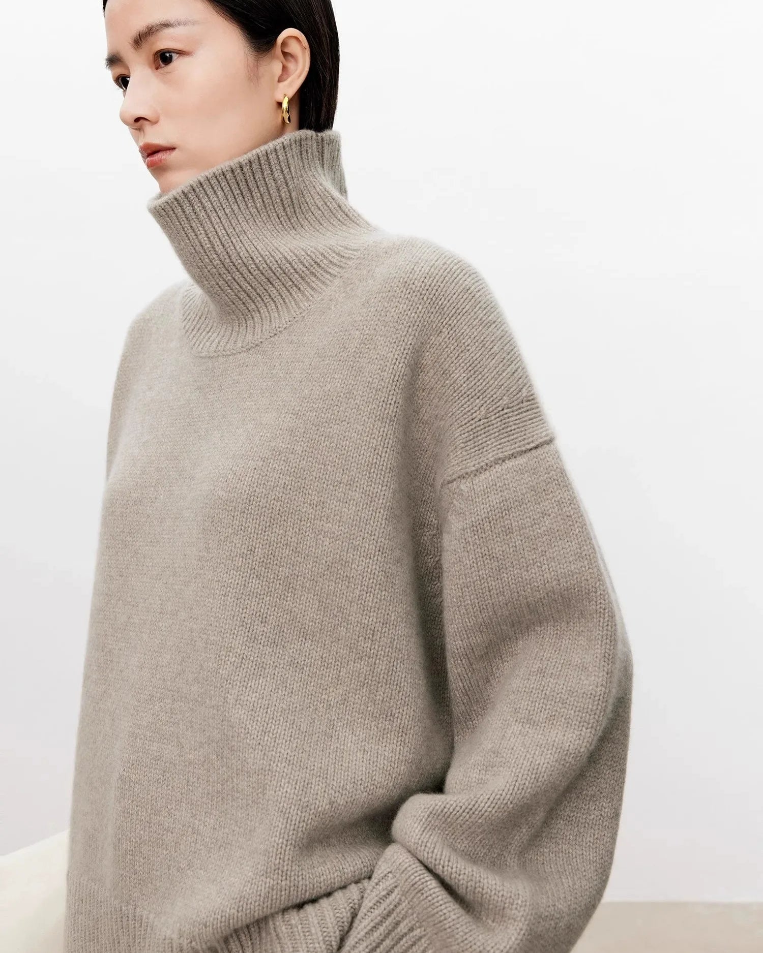 Oversized Cashmere Turtleneck Sweater