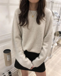 Round-Neck Pullover Sweater