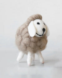 Wool Felt Sheep Figurine Table Ornament