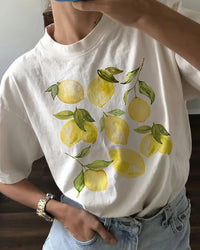 The breathable cotton construction ensures all-day wearability, while the botanical lemon print keeps the look fresh and seasonally relevant across spring.