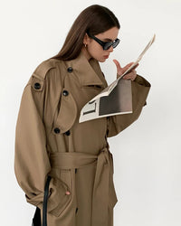 Double Breasted Longline Trench Coat