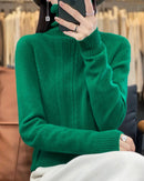 Merino Wool Turtleneck Jacquard Sweater