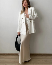 Satin A-Line Maxi Skirt