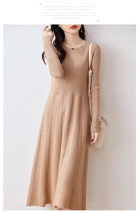 Merino Wool Knitted Sweater Dress