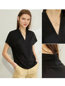 Classic Style Casual V-neck Tops & Tees