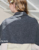 Knit Wool T-Shape Shawl Scarf