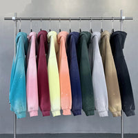 Oversized Warm Paint Distressed Hoodies