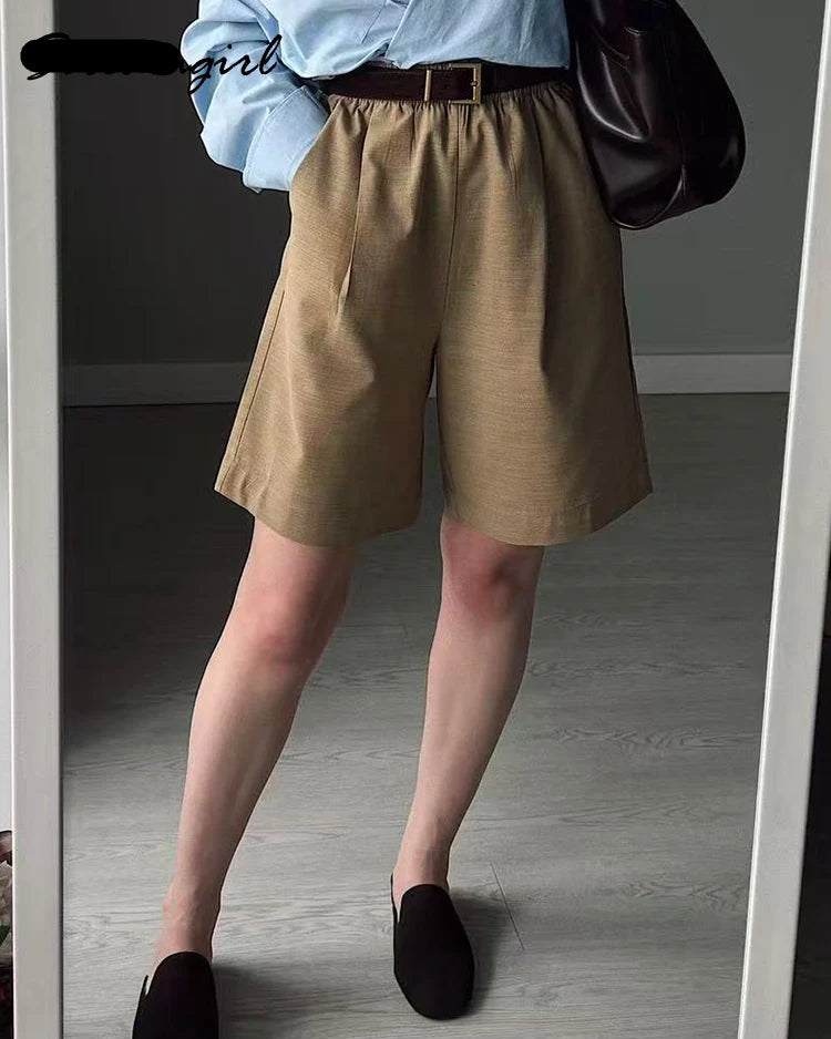 High Waist Wide Leg Shorts