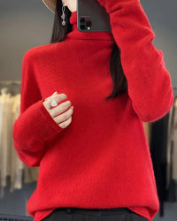 Seamless Merino Wool Turtleneck Sweater
