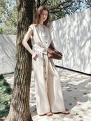 Linen V-Neck Casual Shirt