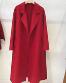 Belted A-Line Wool-Blend Coat