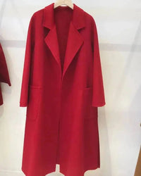 Belted A-Line Wool-Blend Coat