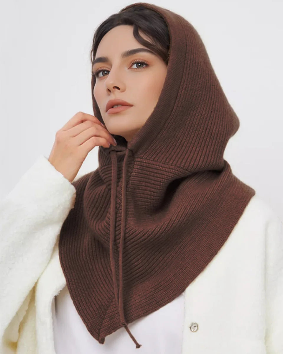 Women's Knit Balaclava Scarf Hat