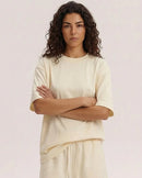 Loose Cotton Knit O-Neck Tee