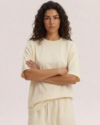 Loose Cotton Knit O-Neck Tee