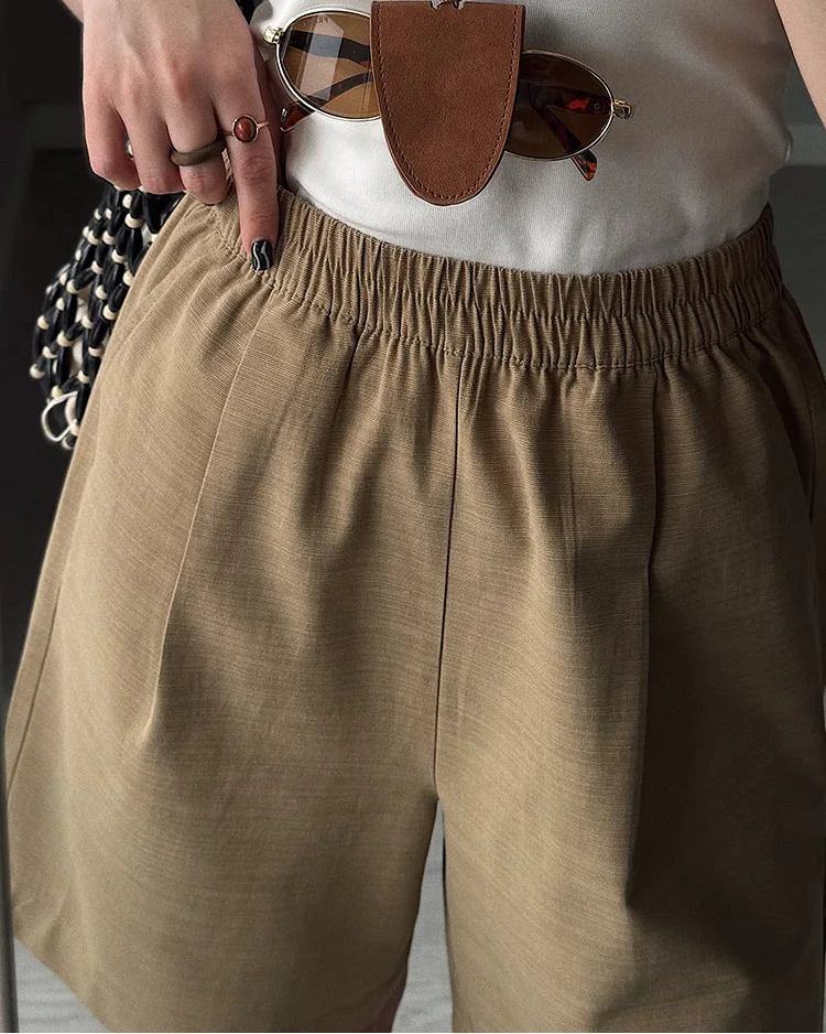 High Waist Wide Leg Shorts