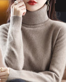 Plush Mink Cashmere Turtleneck Sweater