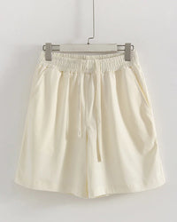 Elastic Waist Cotton Knit Shorts