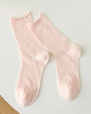 Lightweight Knit Hollow Crew Socks
