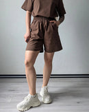 Elastic Waist Cotton Knit Shorts