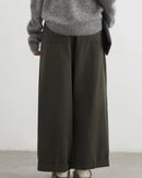 High-Waist Pleated Wide-Leg Casual Trousers