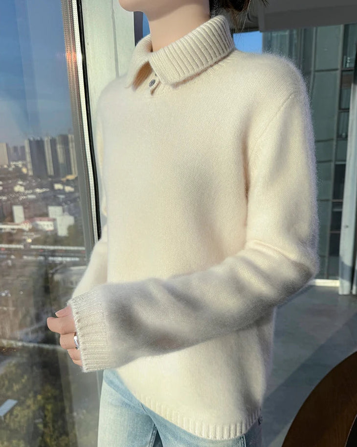 Thick Merino Wool Zip Turtleneck Sweater