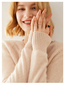 Round-Neck 100% Merino Wool Sweater