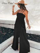Thin Straps Wide Leg Jumpsuit