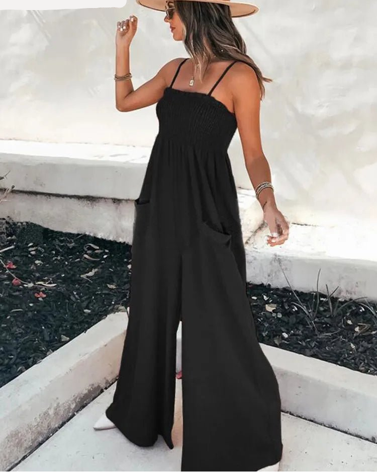 Thin Straps Wide Leg Jumpsuit