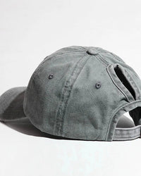 Washed Ponytail Baseball Cap
