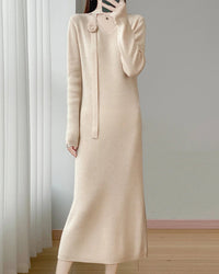 Elegant Long Sleeve Knit Dress