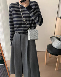 Heavyweight Cashmere Crewneck Cardigan