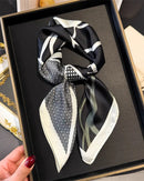 Floral Print Satin Square Scarf