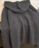 Pure Wool Hooded Knit Pullover