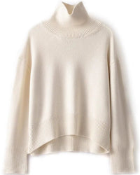 Pure Cashmere Turtleneck Pullover Sweater