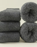 Wool blend thick thermal mid-tube socks, 3 pairs per set. 144-needle fleece terry loop knit, EU38–43 — warm and cosy unisex winter casual socks.