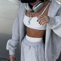 Casual Fleece Hoodie & Pants Set