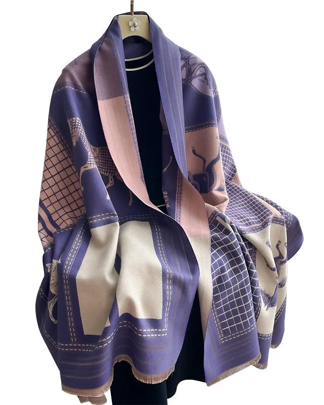 Oversized Printed Wrap Scarf Shawl