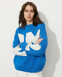 Oversized O-neck Knitted Pullover
