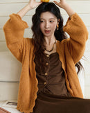 Scalloped Open-Knit Cardigan