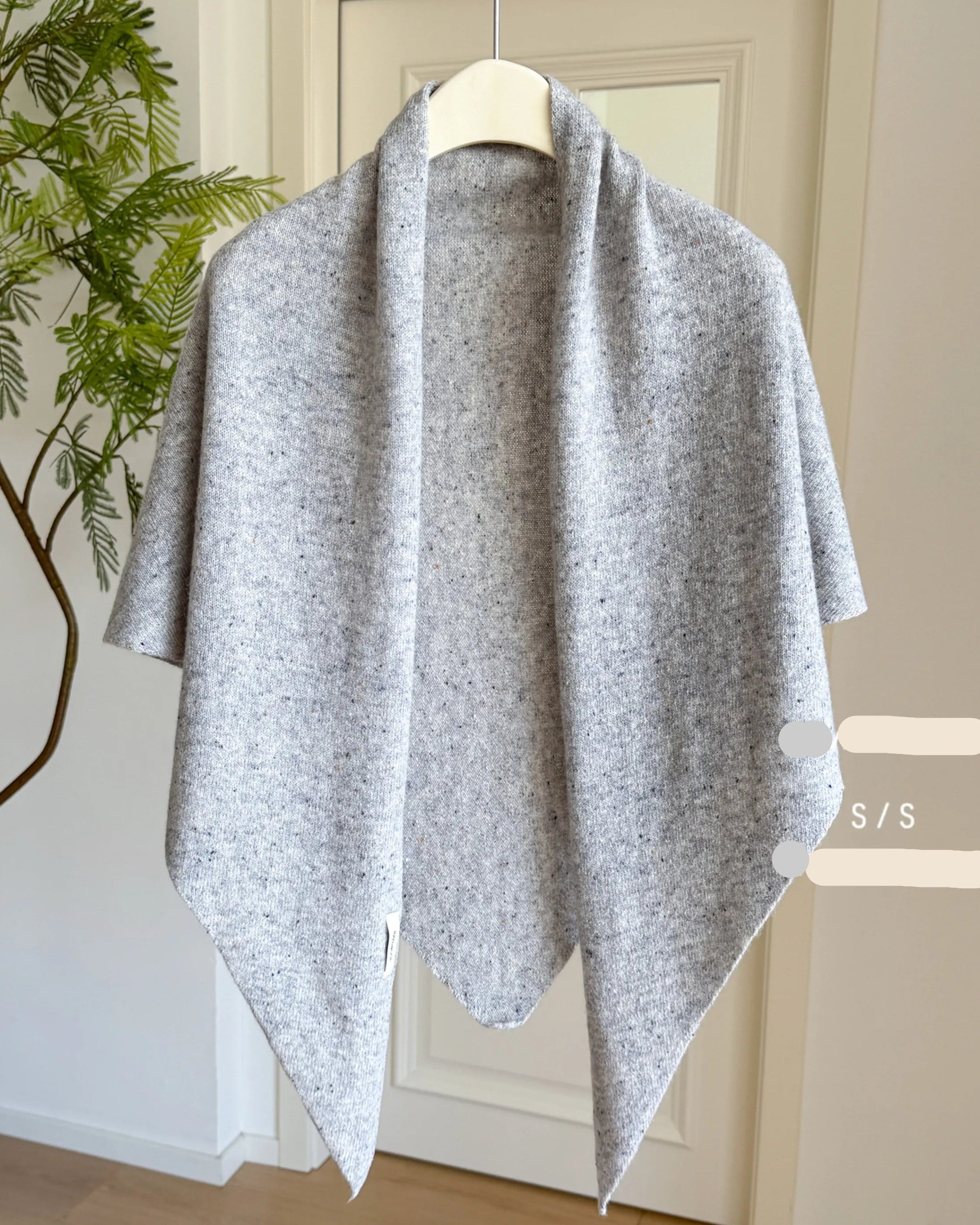 Wool Oversized Triangle Shawl Scarf