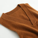 V-Neck 100% Cashmere Knit Vest